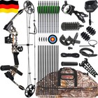 Compoundbogen Set 20-70lbs Jagdbogen Carbonpfeile Bogenschießen Angeln Jagd