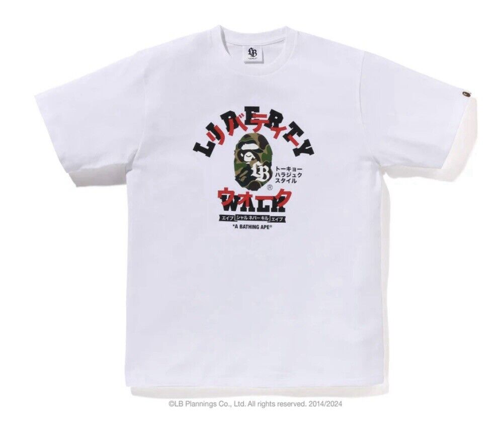 BAPE X LBWK 】KATAKANA COLLEGE TEE liberty walk Tshirt 3XL BAPE X LBWK 】KATAKANA COLLEGE TEE liberty walk Tshirt 3XL