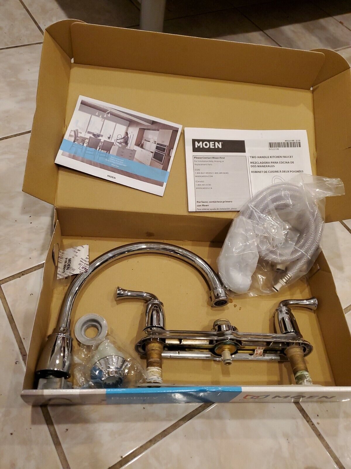 Moen Banbury Chrome 2 Handle Side Sprayer Kitchen Faucet Ca87553 For Sale Online Ebay