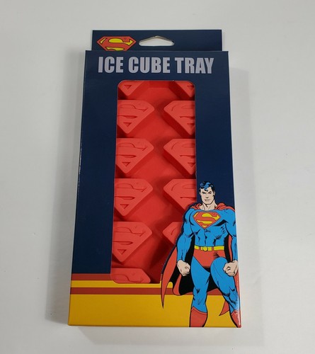 DC COMICS SUPERMAN ICE CUBE TRAY SILICONE JUSTICE LEAGUE MISB 2017 ICUP - Picture 2 of 3