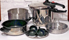 COOKS ESSENTIALS 7L & 3L PRESSURE COOKERS 2 Steamers / Egg Poacher