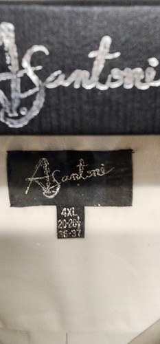 A. Santoni 3 Pcs Boxed Handmade Shirt,Tie Set & Hankerchief Italian Design Sx 4x - Picture 2 of 6