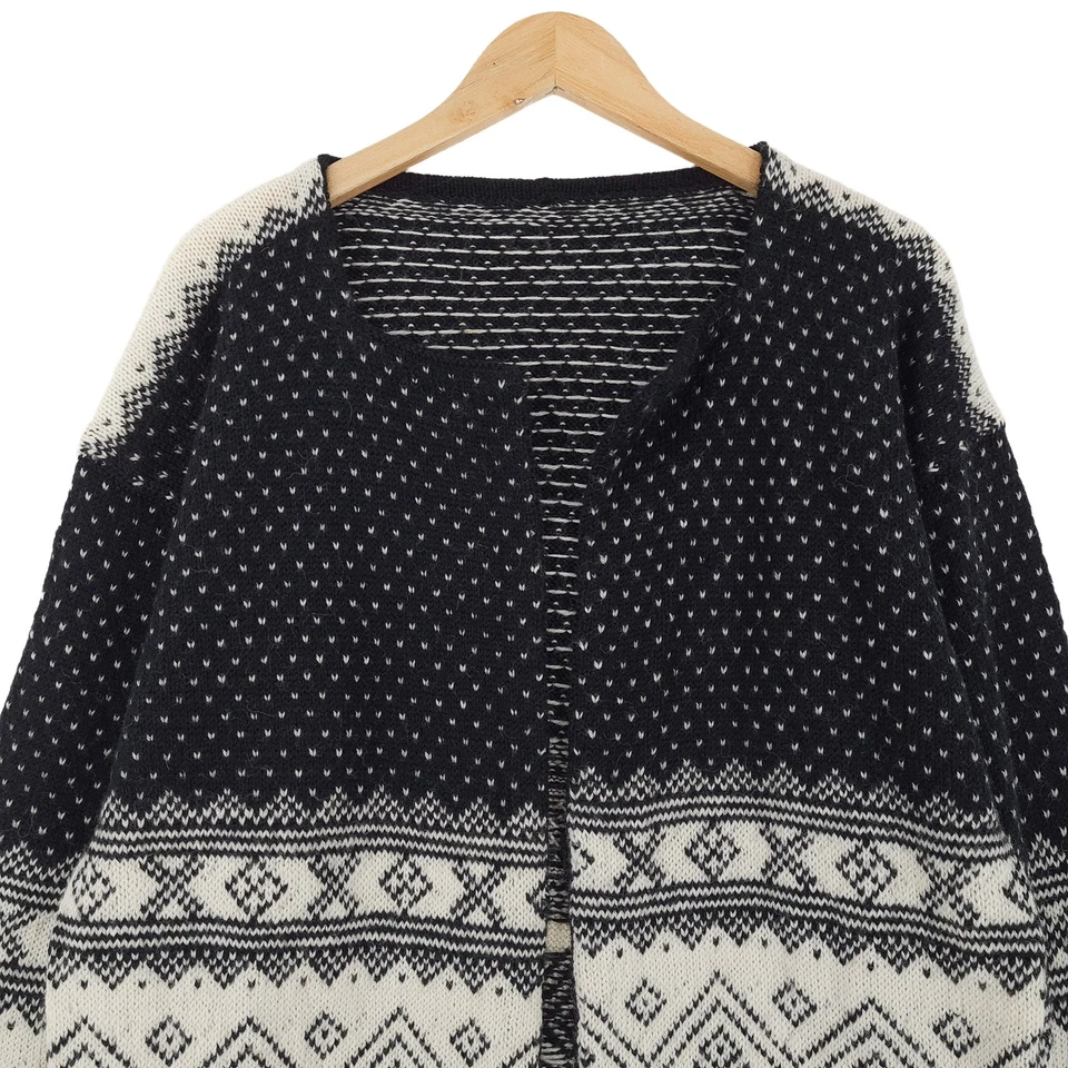 Strickjacke Nordic Scandinavian Fair Isle Vintage Warm Sk6 Größe XL - Bild 2 von 4