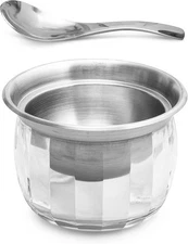 Dip Bowl On Ice- Chip and Dip Serving Set - Stainless Steel