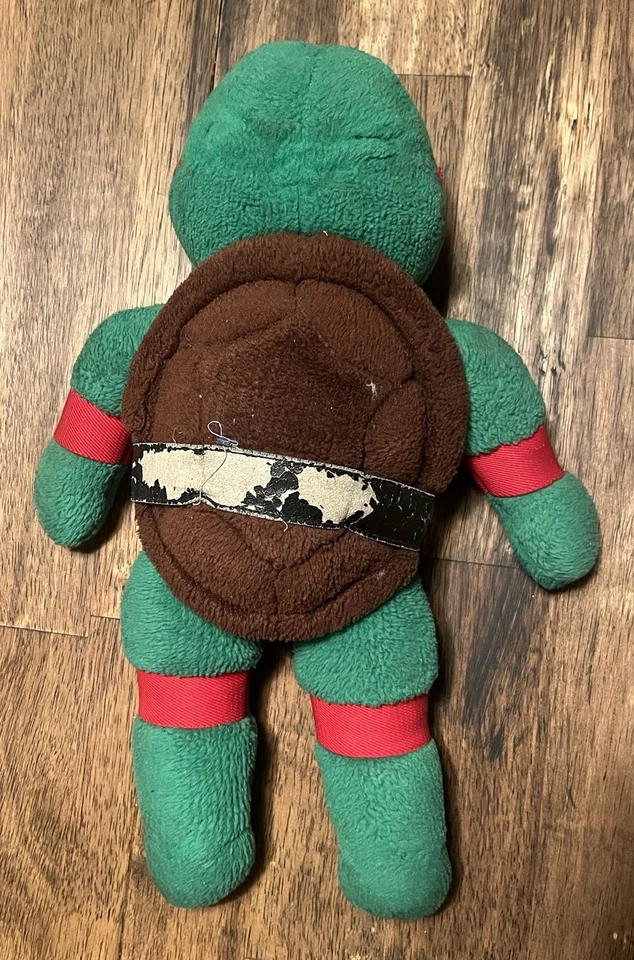 "Juguete de peluche vintage Teenage Mutant Ninja Turtles 1989-1991 Raphael Playmate 16""" Foto 3 de 4