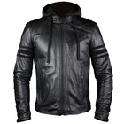 Richa Toulon Leather Hoodie Urban Black