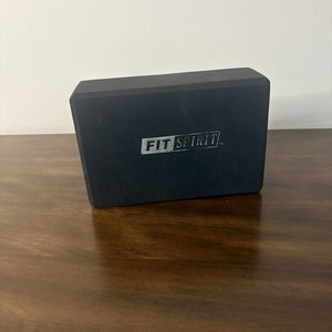 Free Spirit Black Yoga Block 9x6x3 Some Wear Exercise Rehab Bolster