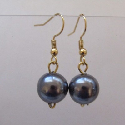 Black Gold Tone Drop Earrings Chic Boho Beach Simple Summer Fashion Jewelry