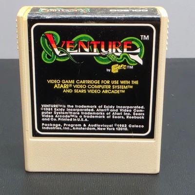 Venture Atari 2600 Tested Working Video Game Coleco Classic Arcade Cartridge
