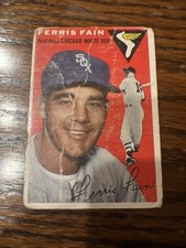 1954 Topps Baseball Ferris Fain #27 Chicago White Sox Poor Condition