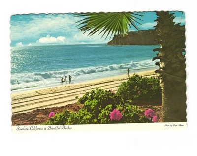 Southern California is beautiful beaches Vintage postcard unposted