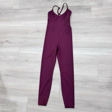 NWOT IVL solid sleeveless spaghetti strap Workout jumpsuit one piece maroon 4