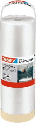 Tesa Easy Cover ECONOMY Folie Malerarbeiten Malerfolie Abdecken, 33 m x 140 cm