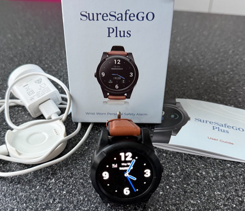 Personal Safety Watch Alarm SureSafeGo Plus GPS Medical Alert Fall Detection 4G