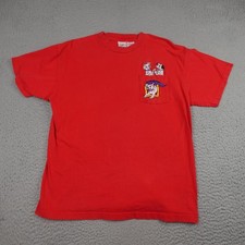 Vintage Disney 101 Dalmatians Shirt Mens Large Red Embroidered Puppies Movie 90s