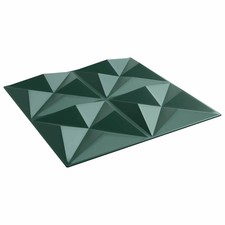 Wall Panels 24 pcs Origami Green 50 x 50 cm XPS Foam vidaXL