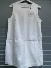 ZARA White Inner Shorts Dress Medium Playsuit Stretch Sleeveless Jumpsuit