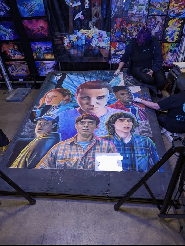 MASSIVE Stranger Things Giant Chalk Portrait Wall Art
