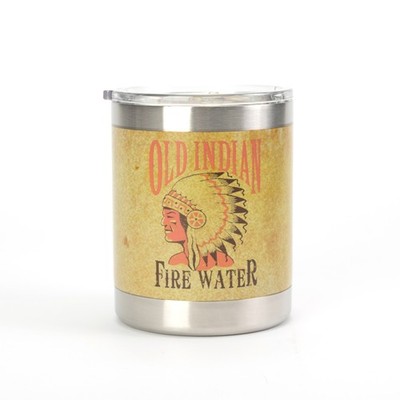 Rivers Edge Products 10oz Insulated Tumbler With Lid, Stainless Steel, Old