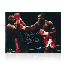 Frank Bruno Signed Boxing Photo: Fighting McCall
