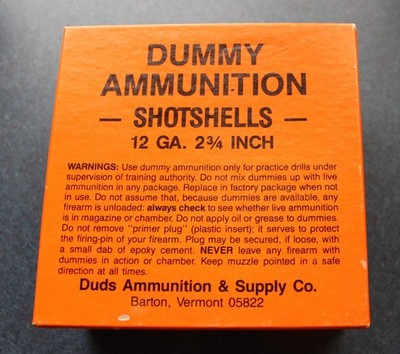Vintage 2 Piece Shotshell Box DUDS AMMUNITION & SUPPLY Barton Vermont 12 Gauge