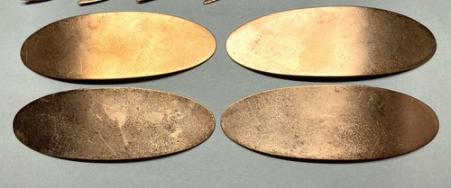 17x Copper Blanks for enameling use- ASSORTED  Shapes -counter enameled - Picture 5 of 5