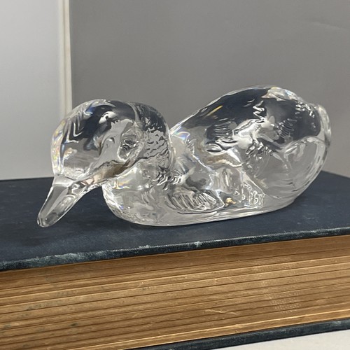 Signed BACCARAT France Crystal Small Duck CHIP - Imagen 6 de 11