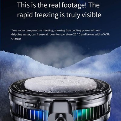 RGB Licht Magnet Handy K��hler L��fter mit Temperaturanzeige f��r Gaming Handys