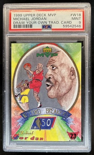 1999-00 Upper Deck MVP Michael Jordan Draw Your Own Card Winner #W18 PSA 9