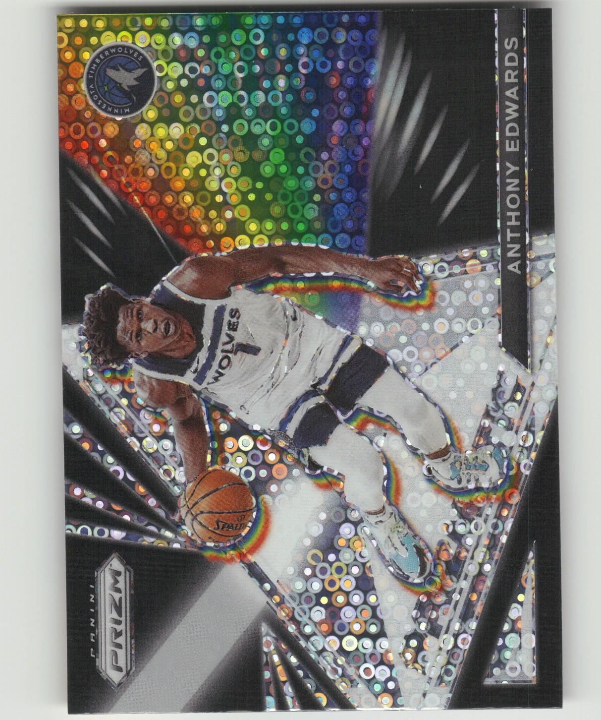 2021 Panini Prizm Anthony Edwards #19 Prizmatic Fast Break