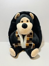 Animal Backpack Soft Plush Black Monkey Backpack For Kids