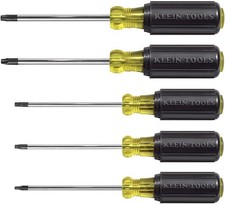 19555 TORX Cushion Grip Screwdriver Set Made in USA T15 T20 T25 T27 and T30 Tip