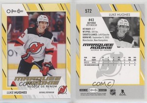 2023-24 O-Pee-Chee Marquee Rookie Yellow Border Luke Hughes #572 Rookie RC