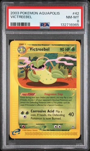 2003 POKEMON AQUAPOLIS #42 VICTREEBEL PSA 8