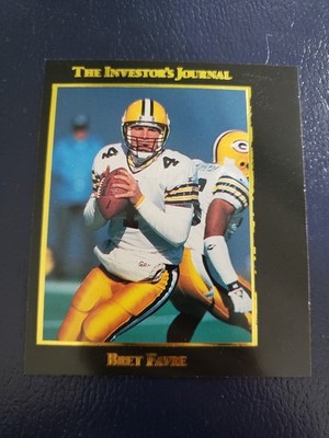 Brett Favre Investor's Journal Gold 1993 Double Name Strike ERROR EXT BORDER
