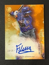 Freddy Valdez 2021 Bowman Inception Auto Prospect Orange Foil /25 Mets