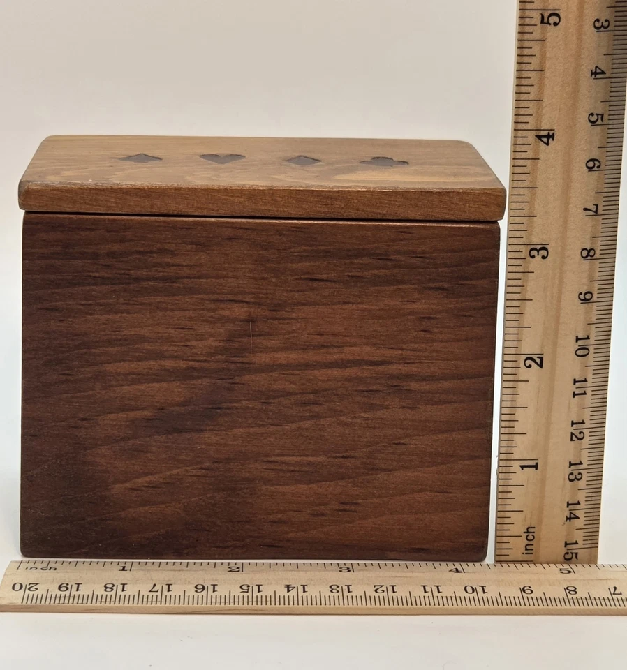 Card Game Book Hands Across the Table 1945 Leather Hardcover Wood Box For Cards Foto 3 de 4