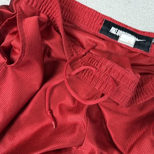 Vintage Nike Basketball Shorts Mens XL Red Dazzle Satin Shiny Y2K Mesh Rare Vtg - Picture 4 of 13