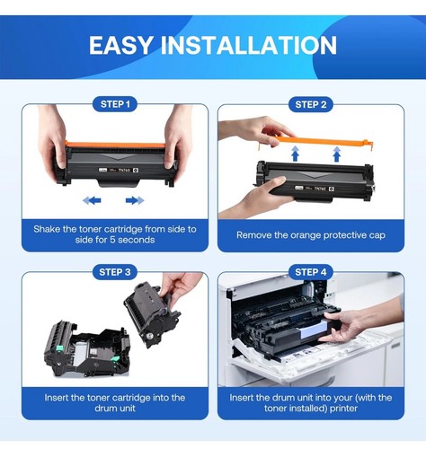 Brother TN760 Toner & DR730 Drum - DCP-L2550DW HL-L2350DW Printer (3Pack) - Picture 4 of 6