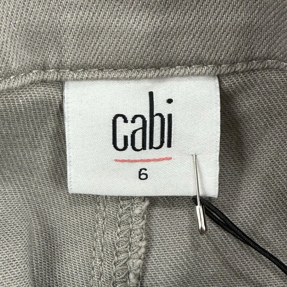 Pantalones Cabi Compass para mujer 6 Chinchilla nuevos con etiquetas forros plateados algodón elástico Foto 2 de 4