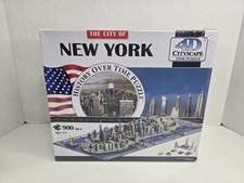 New York City 4D Skyline Time Puzzle 900 Pcs History Over Time Sealed