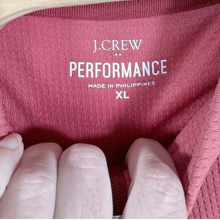 J Crew Performance Quarter Zip Pullover Mens XL R… - image 3