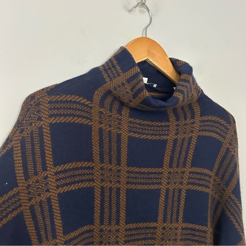 Vince Tartan Plaid Funnel-neck Long-sleeve Wool Cashmere Sweater - Picture 3 of 7