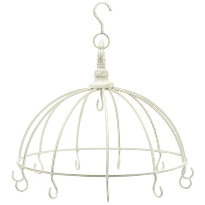 FLORISTIK24.DE Corona Decorativa Sospesa Bianca con Gancio Ø29cm per Decorazione Camera, Giardino e