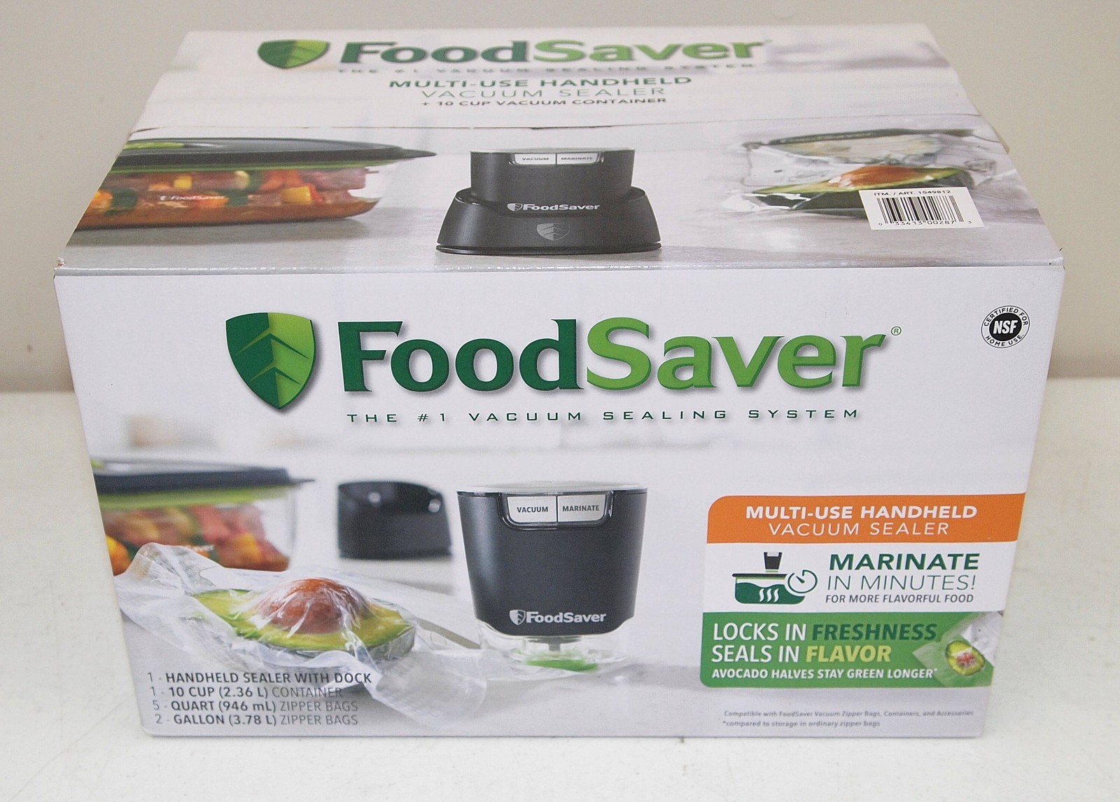 New! Compact FOOD SAVER Cordless HANDHELD VACUUM SEALER & Zipper Bags, Container