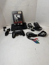 Sony PlayStation 2 Slim PS2 Black SCPH-77001 Console System OEM Bundle - Tested