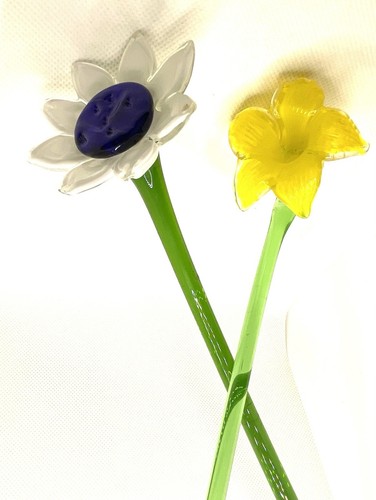 Vintage mundgeblasene Glasblumen - Bild 2 von 7