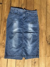 VINTAGE 90s Y2K Cato Denim Skirt Womens 18W Blue Maxi Long Jean Dark Wash Pencil