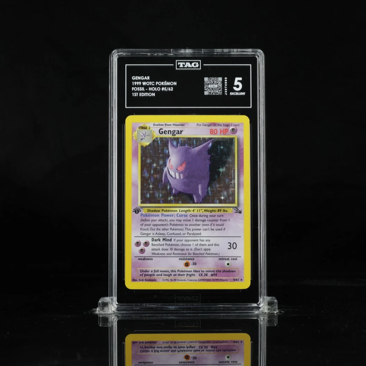 Fossil Grade 10 Gengar Pokémon TCG Individual Collectible Card