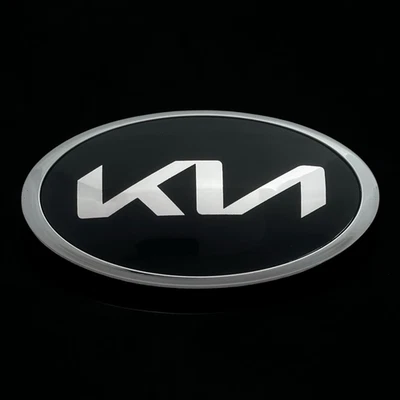 Front Grille Chrome Logo Black Emblem KN Badge KIA Soul Forte Rio Seltos Niro - Image 1 of 4